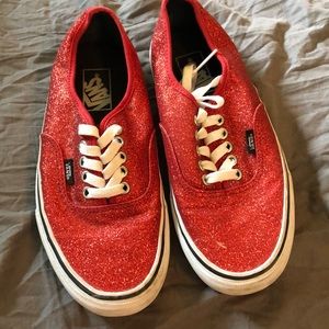 Red Sparkle Vans